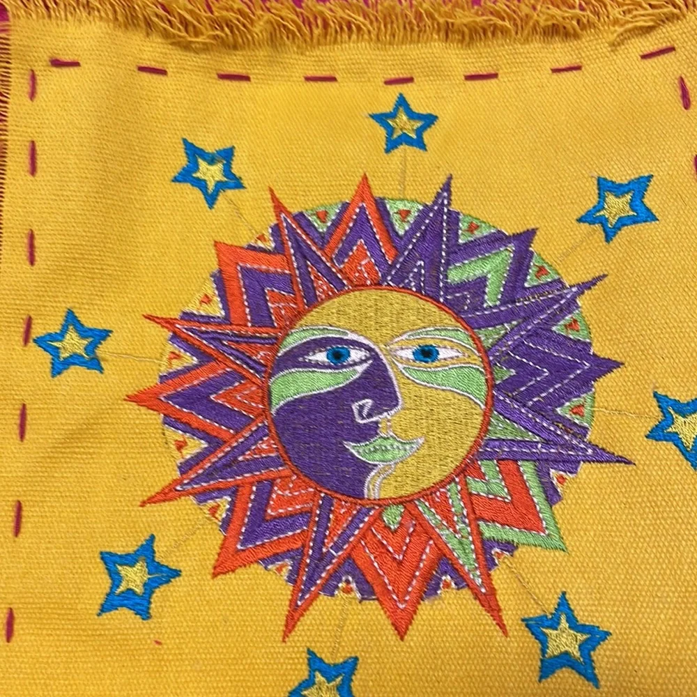 NWT Laurel Burch Colorful Sun Tote Bag Festivals Beach